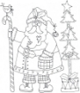 Picture of Homespun Santa - Hand Embroidery Kit