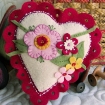 Picture of Lacey Heart Pin Cushion - Wool Applique Complete Kit