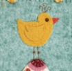 Picture of Chick on Egg Wall Hanging - Wool Applique Complete Kit