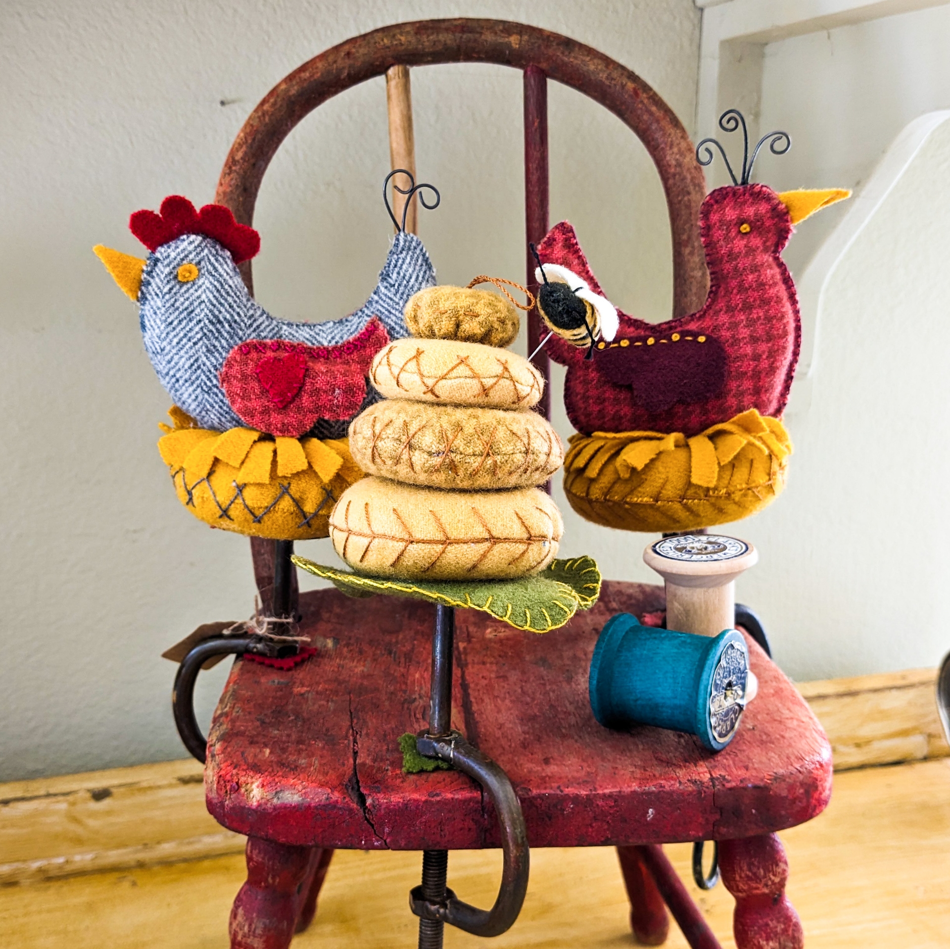 Bird Brain Birdie Make-Do - Wool Applique Complete Kit