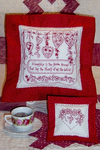 Picture of Friendship Ties the Hearts - Hand Embroidery Complete Kit