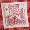 Picture of Friendship's in the Garden Quilt - Hand Embroidery Kit RED