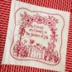 Picture of Friendship's in the Garden Quilt - Hand Embroidery Kit RED