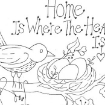 Picture of Home is Where the Heart Is - Hand Embroidery Complete Kit