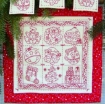 Picture of Holiday Nine-Patch Redwork - Hand Embroidery Kit