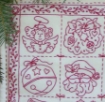 Picture of Holiday Nine-Patch Redwork - Hand Embroidery Kit